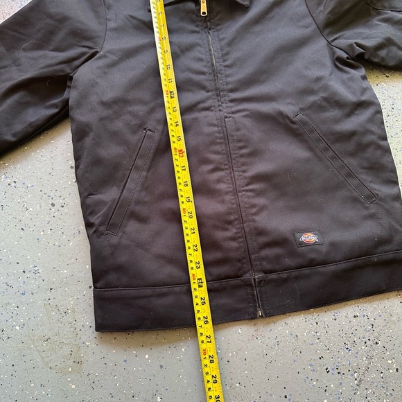 Dickies Black Eisenhower Dead Stock Workwear Jacket Zip Up Collared Logo Small - Picture 5 of 6